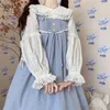 Damesblouses Koreaanse mode Kawaii Lolita Shirts Dames Harajuku Lange mouwen Top Indie Esthetische Kleding Outfits Blouse