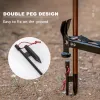 Verktyg Camping Folding Lamp Pole Lightweight Compleapible Aluminium Lantern Stand Outdoor Light Hanger Holder Stick för vandringsträdgård BBQ