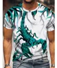 T-shirt manches courtes homme, décontracté, en Imitation coton, motif Animal Scorpion imprimé en 3D, été 2024