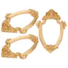 Frames 3 Pcs Decor Display Frame Po Prop Picture Gold Decorative Bulk For Small Ornament