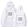 Student Casual op maat gemaakte tekst DIY Hoodie Aangepaste gepersonaliseerde Hoody Sweatshirt 240313