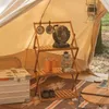 キャンプ家具ポータブル屋外キャンプラック多機能多層折りたたみ折りたたみ設置無料竹と木製の保管靴