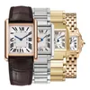 Luxe tank dameshorloge ontwerper catier panthere horloges diamanten horloge voor vrouw quartz uurwerk mode goud hoge kwaliteit polshorloge x4Oa#