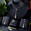 Godki Famous Brand Flowers Luxury African Dubai Jewelry Set for Women Wedding Party Zircon Bridal Set Gift 240311