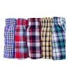 Mäns bomullspil Boxare Casual Plaid Print Elastic midja underkläder Summer Loose Breatble Beach Pants Boxers Shorts 2021