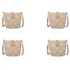 Drawstring DOME 10X Small Daisy Straw Woven Women's Messenger Bag Fashion Chain Bucket Bohemian Handbag Schoolgirl Khaki