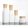 Storage Bottles 50G Square Shape White Glass Bottle For Night Day Cream/mask/eye Serum/essence/moisturizer/hair Wax Skin Care Cosmetic