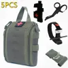 Sobrevivência Mergency Survival Primeiros Socorros Pounch Militar Tático Admin Bolsa EMT Bug Out Bag Equipamento de acampamento Tático Molle IFAK EMT para Trauma