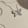 Pendentif Colliers Coloré Dopamine Papillon Huile Goutte Collier Pour Femmes Mignon Insecte Mode Fête Bijoux Accessoires