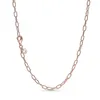 Correntes 925 Sterling Silver Pan Link Chain Colar Estilo Simples Fit Mulheres Festa DIY Moda Jóias Presente