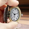 Pocket Watches Antique Style Bronze White La Beauty Quartz Pocket Necklace Pendant Girl Women Clock Birtay Gift Reloj de Bolsillo P62 L240322