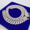 18mm Hip Hop Jewelry Iced Out Diamond Silver 925 Vvs Baguette Moissanite Miami Cuban Link Chain Men Necklaces