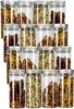 Tebery 16 Pack Clear Plastic Jars Bottles Containers with Silver Ribbed Lids 20oz Straight Cylinders Canisters for Food Home Sto9805791