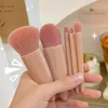 Mini pinceaux de maquillage portables avec miroir, pinceaux de maquillage compacts, étui de voyage, beauté subtile, outils de beauté empilables, cosmétiques F8iy #