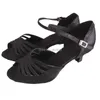 Zapatos de baile calzado latino para mujeres chicas abiertas toe negro tacón personalizado salsa salsa sandal