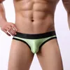 Mutande Intimo da uomo Vita bassa Custodia per pene Slip Maschio sexy Gay Asciugatura rapida Bikini Intimo Homewear Patchwork Mutandine elasticizzate