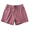 Shorts de verão masculino com cordão elástico casual branco preto shorts streetwear jogger ginásio correndo