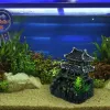 Dekorationer Fish Tank Landscaping House Aquarium Ornament Fishing Shrimp Turtles Simulation Pagod Landscape Harts Decorations Accessories