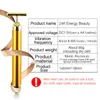 Adelgazamiento Cuidado de la cara 24k Oro Facial Arrugas Lift Bar Vibrati Equipo de belleza Rodillo facial Masajeador Vibrati Energy Bar O50m #