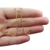 Hophooks Shaddock Fishing 300pcs/Box Golden Fly Hooks Long Shank Streamer Fly Tying Fishing Hooks مع صندوق