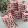 christmas Novelty Toliet Papers Lip Printed Hand Roll Towel Funny Gift Bathroom Tissue Fi Napkin For Xmas Festive Home B2xt#