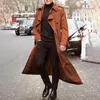 Trench da uomo 2024 Cappotto doppiopetto Giacca invernale di lusso di media lunghezza Moda coreana Street Wear Plus
