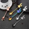 Cucchiai 1/2 pezzi Utensile da cucina creativo liscio e versatile Cucchiaio da caffè di alta qualità unico nella vendita, carino piccolo