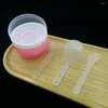 Makeup Brushes 4Pcs/Set DIY Face Mask Mixing Bowl Set Plastic Soft Facial Spatula Tool Reusable Measuring Spoon Stick Skin Care