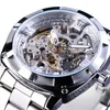 Automatische uhren männer Mode Mechanische Steampunk Kleid Männer Uhr Top Marke Luxus Edelstahl Automatische Skeleton Uhr