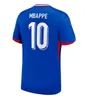 2024 French Home Away Jersey Mbappe Soccer Jerseys Dembele Coman Saliba Kante Maillot de Foot Equip