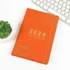 Planner Notebook 2024 Portherbook Daily Cotygodniowy czasopismo notatnik harmonogram harmonogramów organizatorów materiałów biurowych