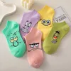 HY-1565 NY 2023 Invisibla Spongia Socks Women Thin Candy Color Cartoon Short Stocking Girl