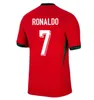 2024 Portugal B.FERNANDES camisas de futebol seleção nacional 2024 Euro Cup BRUNO FERNANDES JOAO FELIX RONALDO Bernardo Diogo J. JOAO CANCELO camisa de futebol uniforme