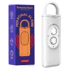 Alarme de segurança de sirene de autodefesa para mulheres chaveiro com luz LED 130dB SOS Alarmes pessoais Alarme de chaveiro de segurança pessoal