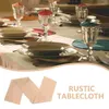 Table Cloth Rustic Linen Tablecloth Rectangle Runner Decor Cover For Birthday Bridal Wedding