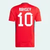 Wales 2024 Fußballtrikot WILSON RAMSEY BALE Euro Cup Neu 2025 Nationalmannschaft 24 25 Fußballtrikot Herren Kinder Kit Komplettset Heim Rot Auswärts Gelb Herrenuniform BROOKS JOHNSON66