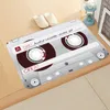 Tapijten Retro Muziek Tape Tapijt Vloermat Deurmat Creatieve Cassette Decoratie Antislip Magnetisch Flanellen Tapijt