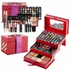 duer LIKA Padrão Vermelho Portátil Profial 45 Cor Sombra Lip Gloss Pó Blush Foundationi Make-Up Makeup Brush Set 82qo #