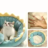 Meubles vente chaude lit pour chat de compagnie dinosaure rond petits lits pour chiens pour chats joli tapis pour chiot tapis de canapé doux nid chaud chaton tapis de sommeil produits