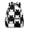 Mochila para mujer, mochila escolar para niños, para niñas adolescentes, tablero de ajedrez de gato blanco y negro, mochila para portátil para mujer, mochila de viaje 2023