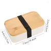 Servis uppsättningar ABSF Lunch Bento Box med bambulock för vuxna/barnläckofonta behållare inkluderar bestick diskmaskin Safe