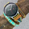 Аксессуары для Samsung Galaxy Watch 3, ремешок 20 мм, 22 мм, 45 мм, 46 мм для Huawei Watch Band, браслет из природного камня, винтажные браслеты с подвесками и бусинами