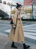 Trench Coat for Women Automne Hiver Loose Coat Womens Casual Long Windbreaker Vêtements Females Coats et Vestes Femmes 240415