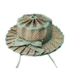 Fabriksdirektförsäljning Lorna Style Child Aldult Foldbar Straw Bucket Hats Handgjorda flickor Baby Summer Beach Caps Ankomst 240319