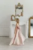 Vestidos de menina júnior vestido de dama de honra cetim flor marfim casamento longo criança