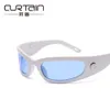 2 szt. Moda luksusowy projektant Jinxiaozhong Moon Sunglasses 2021 Nowe disco hip-hop okulary przeciwsłoneczne Outdoor Sport Cycling okulary netto czerwone 8m3r