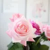 Dekoratif çiçekler tek şube el yapımı gül buket Sevgililer Günü Lüks Ev Dekoru Düğün Masa Dekorasyon Ebedi Güller Yapay