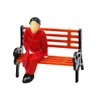 Décorations de jardin 50pcs Modèle Train O Échelle Chaise de banc assis Personnes Personnes Figures Park Street Disporting Plastique Artisanat Home Decoration