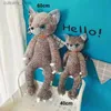 Nadziewane pluszowe zwierzęta 60 cm kawaii nadziewane nieszczęśliwe koty zabawki japońskie scratch kotek pluszowe lalki peluche ostre łapy neko powieść miękkie prezenty urodzinowe L240320