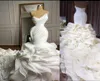 2021 Elegant Mermaid Wedding Dresses Sweetheart Pleat Ruffles Tiered Skirt Organza Custom Chapel Train Formal Bridal Gowns vestido9518608